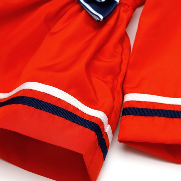 RED FLOWER FUN BOW TODDLER GIRL RAINCOAT - Picture 6 of 7